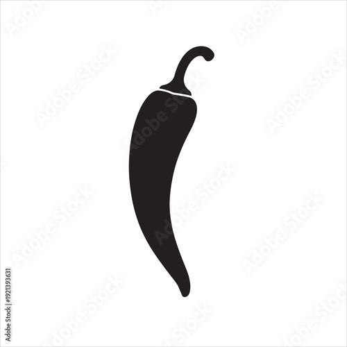 A chili pepper silhouette vector style