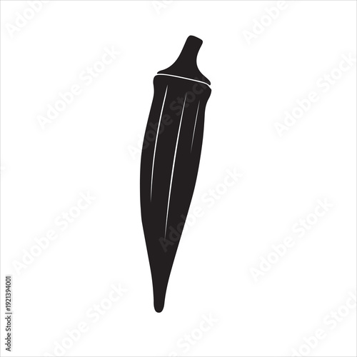 A okra silhouette vector style