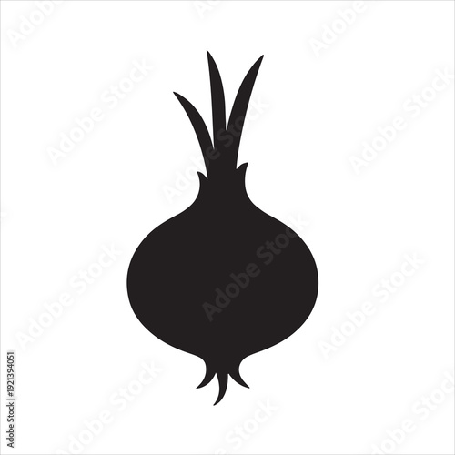A onion silhouette vector style