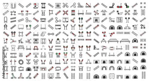 Collection of Various Dog House Icons and Symbols.