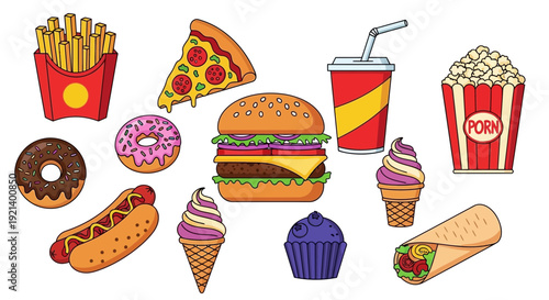Assorted Fast Food and Desserts Collection 6.