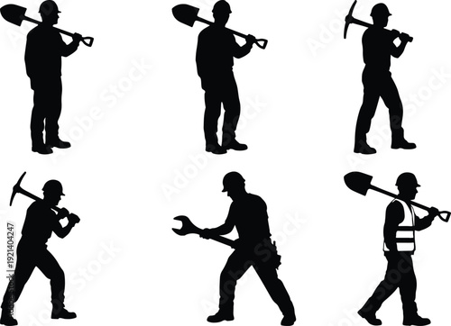 Silhouettes of baseball players in various defensive positions