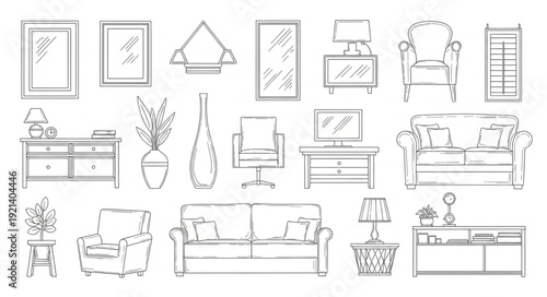 Furniture and Home Decor Icons.