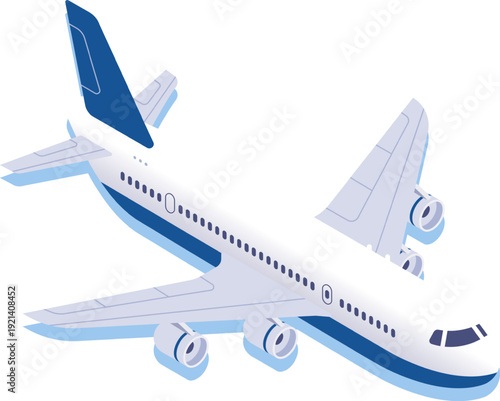 Passenger airplane flying with separated fuselage and wings