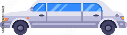 Luxury executive limousine car vector graphic illustration