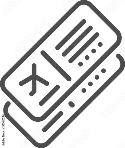 Airline tickets for travel booking and departure concept