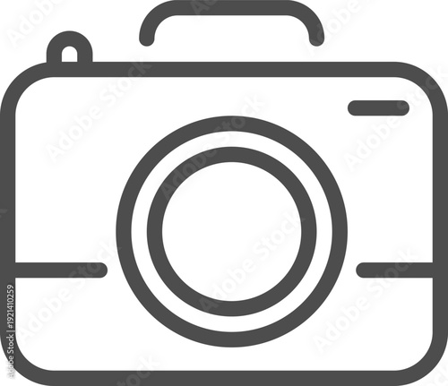 Photography camera icon representing digital media technology