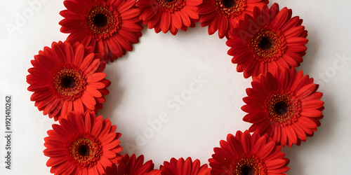 red flower frame