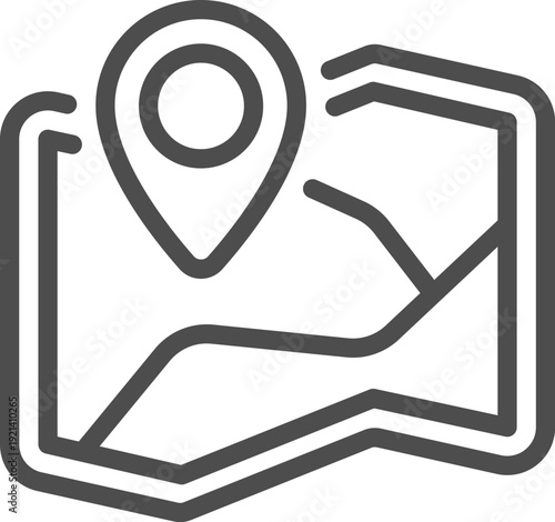 Map icon showing location pin for navigation