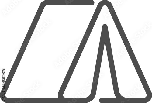 Camping tent outdoor adventure pictogram simple design