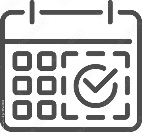 Calendar icon indicating completed schedule planning task