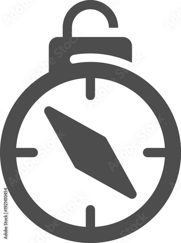 Navigating direction and guidance with a simple compass icon