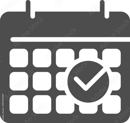 Calendar icon marking a confirmed appointment date