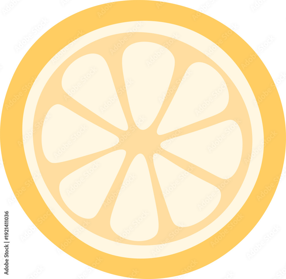 Fototapeta premium Lemon slice fresh citrus fruit concept design