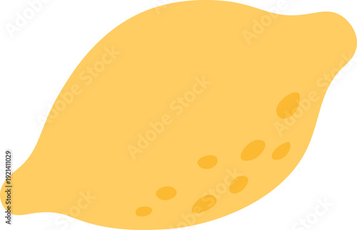 Yellow lemon illustration representing fresh citrus fruit