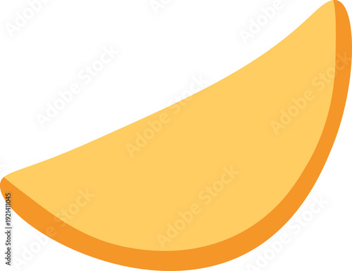 Juicy orange fruit slice on white background