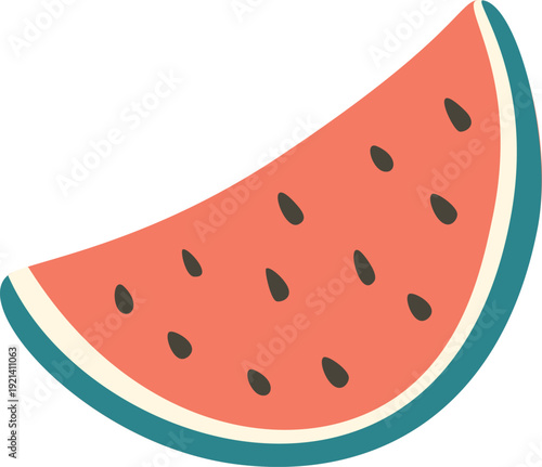 Watermelon slice for summer refreshing fruit concept