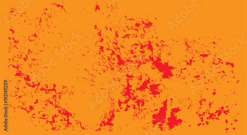 Red grunge scratched background yellow texture