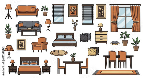 Furniture and Home Decor Items Collection.