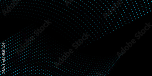 Abstract curvy spots, geometric pattern forming wave-like curved shapes on a black background. Modern style optical illusion design for text, ideal for posters, banners, or modern graphic layouts.