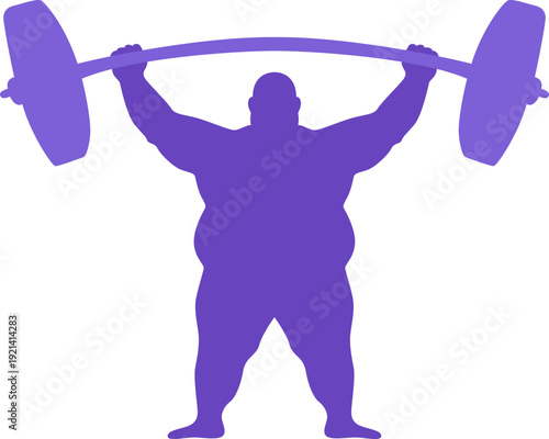 Obesity body transformation silhouette for obesity day, fitness, health promotion. Vector isolated.