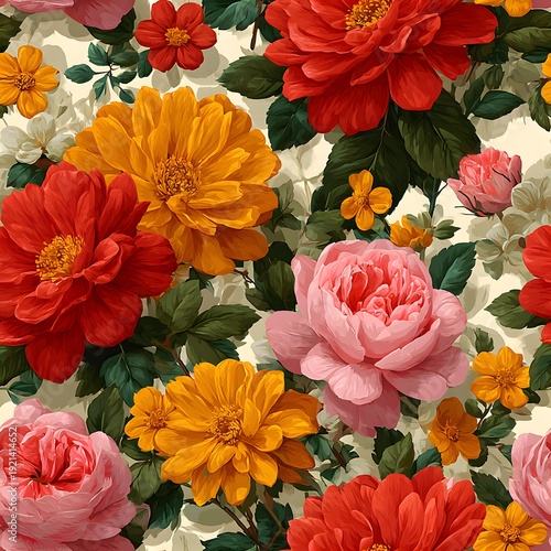 seamless background with flowers
