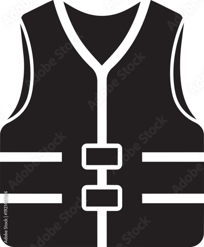 Life vest icon vector graphic isolated on transparent background