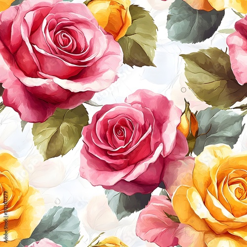 seamless background with flowers