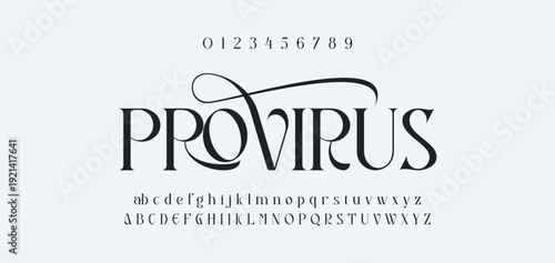 Elegance Luxury wedding alphabet font. Typography elegant classic lettering serif fonts decorative vintage retro for logo. vector illustration