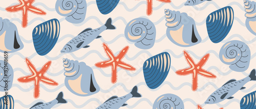 Sea background, ocean banner, cover, postcard