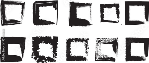 Brash shape variations a collection of distressed rectangular forms and unconventional silhouettes