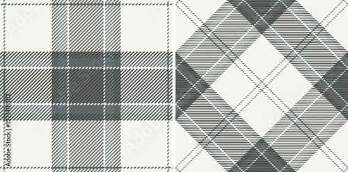 Seamless background check of pattern plaid tartan with a vector texture fabric textile. Set in winter colors for modern carpets stylish living rooms.