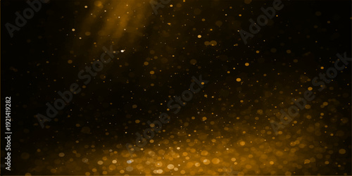 Starry night sky with falling snowflakes and glowing glitter particles swirling in a dark blue winter galaxy motion loop texture