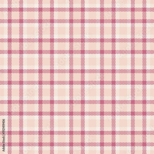Glen fabric seamless textile, menu background tartan pattern. Fashion plaid vector texture check in light and linen colors.