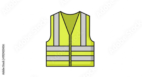 Yellow Safety Vest with Reflective Stripes.