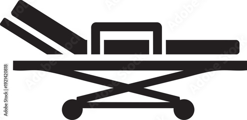 Luggage cart icon isolated on transparent background
