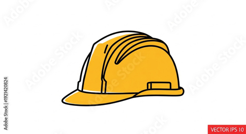Yellow Hard Hat Safety Helmet.