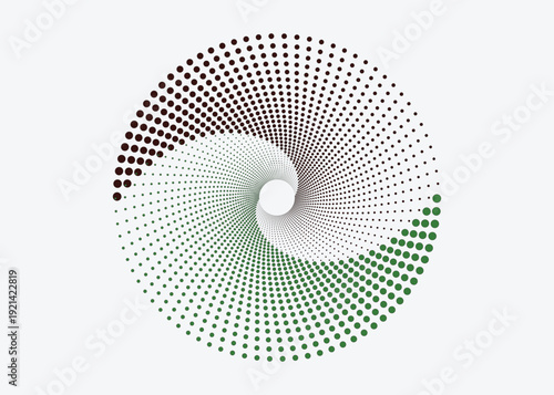 Dotted spiral vortex royalty free vector