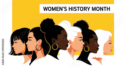 Diverse Group of Women Celebrating Women's History Month Together