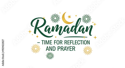 Wallpaper Mural Ramadan Time for Reflection and Prayer typography design. Torontodigital.ca