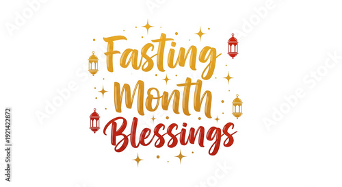 Wallpaper Mural Fasting Month Blessings Ramadan brush lettering design. Torontodigital.ca