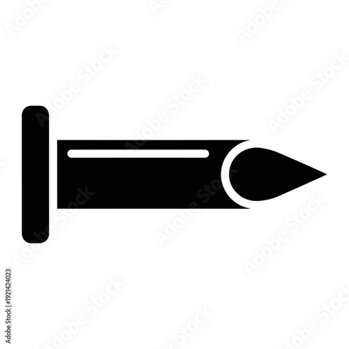 A black and white image of a bullet