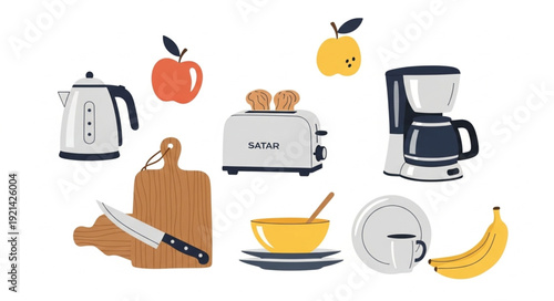 Kitchen Appliances and Fresh Fruit.