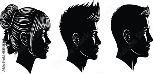 Collection, of, black, silhouettes, featuring, male, and, female, paddleboarders, on, water, for, summer, sports, outdoor, recreation, fitness, and, adventure.