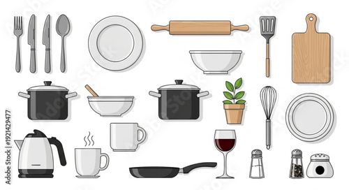 Kitchen Utensils and Cooking Essentials.