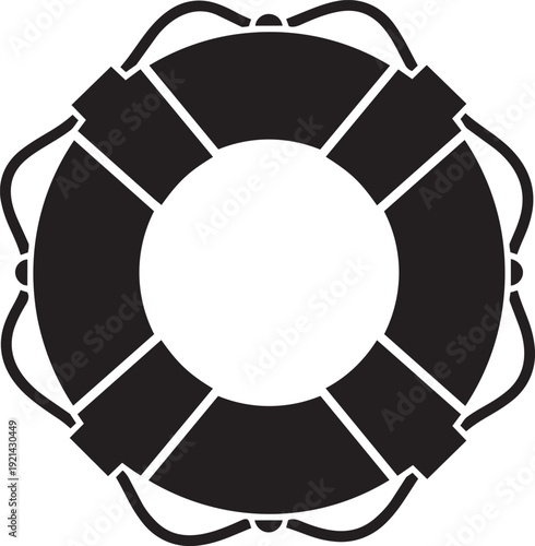 Life preserver ring illustration isolated on transparent background