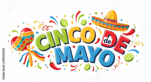 Cinco de Mayo Fiesta Celebration with Mexican Elements