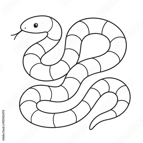 cute cartoon  snake vector illustration