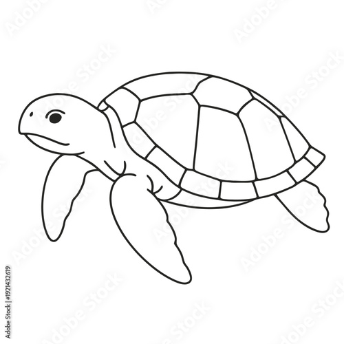 Принти на полотні cute green turtle cartoon illustration
