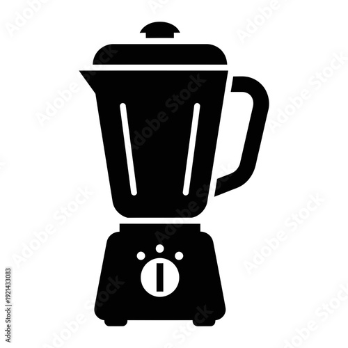 A black and white image of a blender